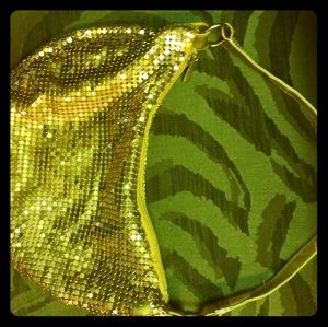 Metal Sequin Gold Hand Bag/Purse